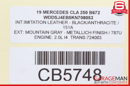 12-20 Mercedes W117 CLA250 SLK250 SLC300 Right Side Exterior Door Handle OEM