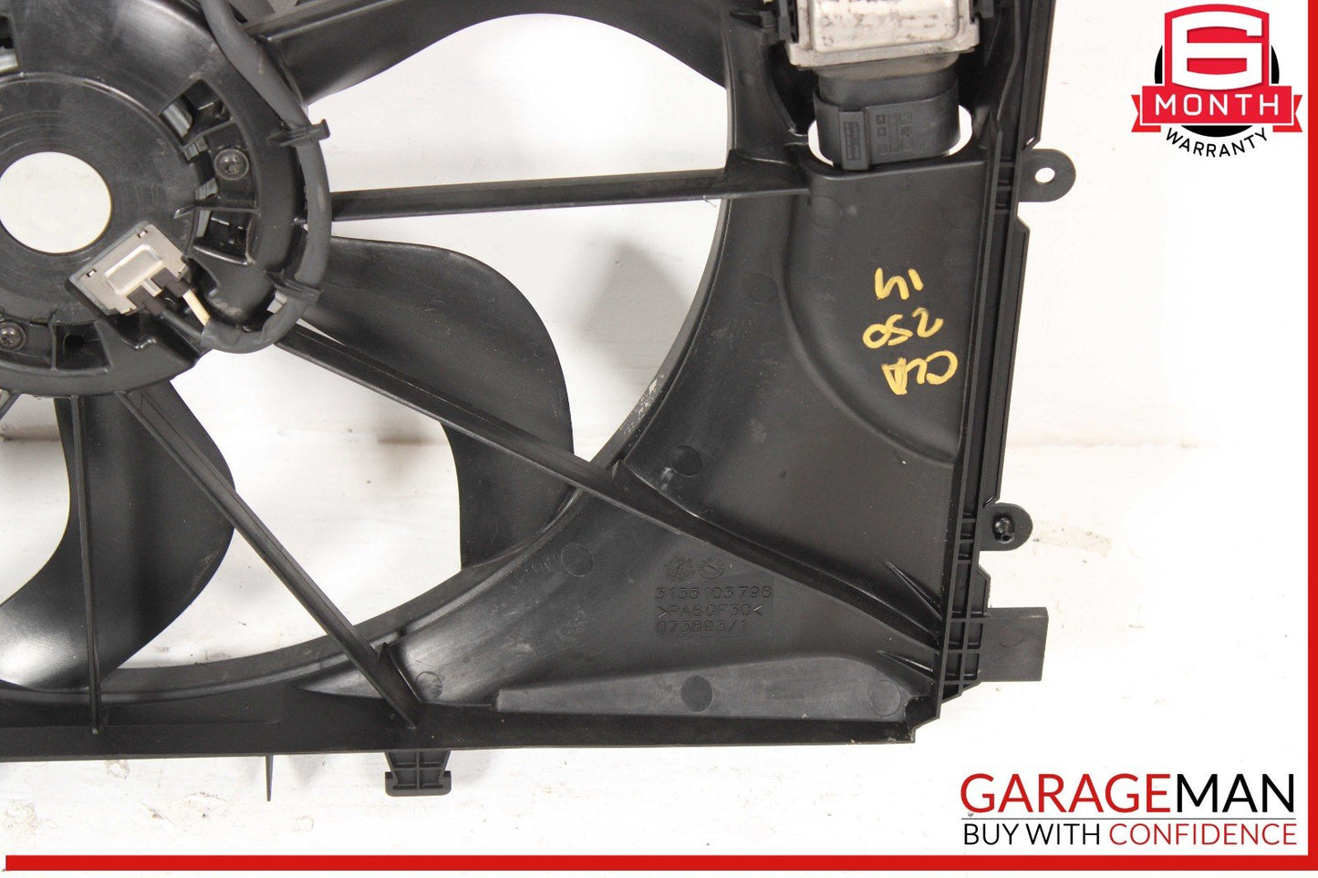 08-20 Mercedes W117 CLA250 Engine Radiator Cooling Fan Motor Assembly OEM