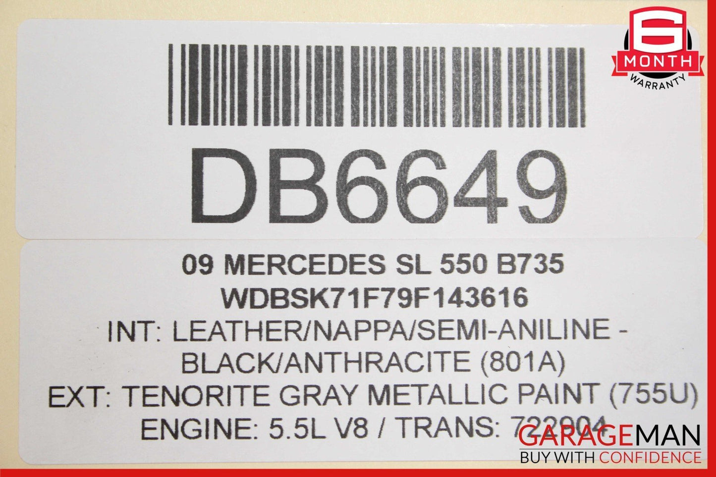 09-12 Mercedes R230 SL550 Front Right Side Interior Door Panel Trim Cover Assy