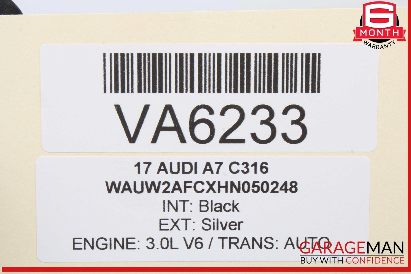 12-18 Audi A7 A6 Front Left or Right Side Seat Headrest Head Rest Black OEM