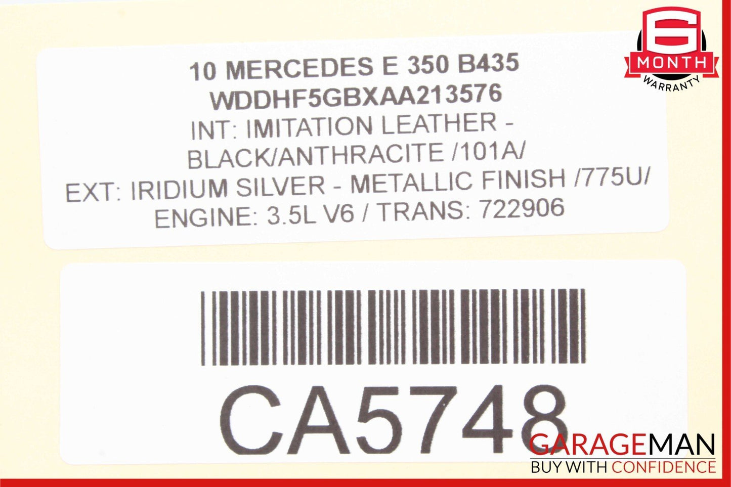10-13 Mercedes W212 E350 E550 Rear / Front Right Side Exterior Door Handle Black