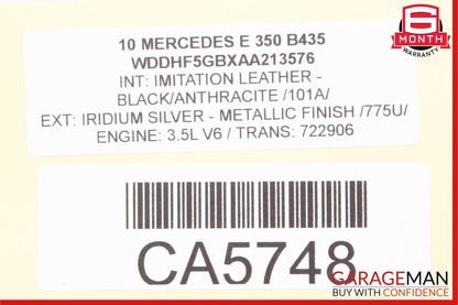 10-13 Mercedes W212 E350 E550 Rear / Front Right Side Exterior Door Handle Black