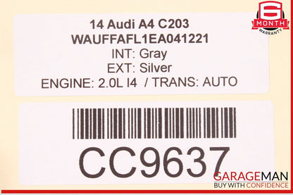 09-16 Audi A4 S4 Rear Bumper Impact Crash Bar 8K0807331 OEM