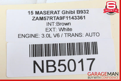 14-20 Maserati Ghibli SQ4 M157 Engine Motor Cover Shield Guard Trim Panel OEM