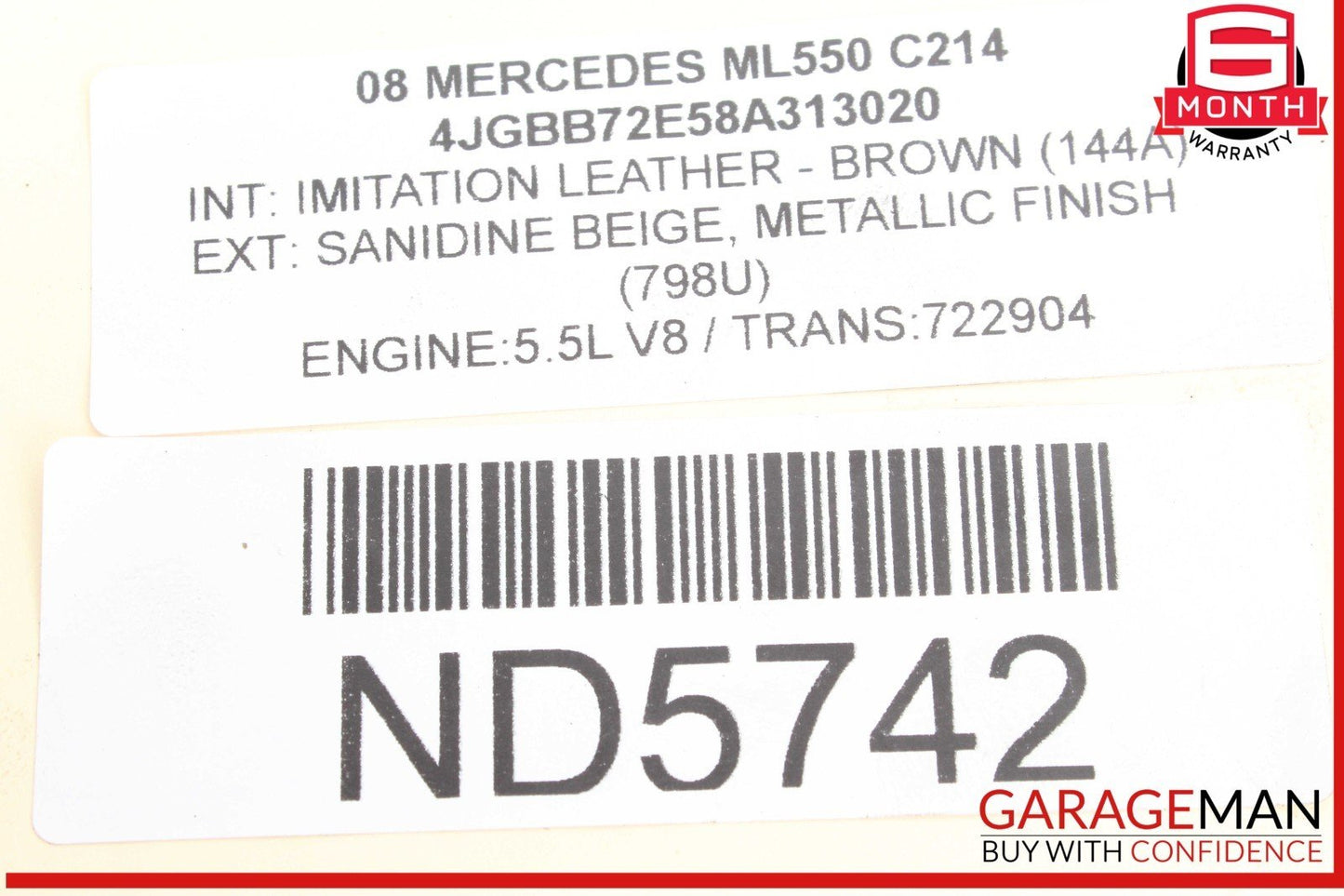 06-12 Mercedes W166 ML550 GL450 Front Right Passenger Side Lower Control Arm