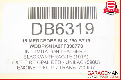12-15 Mercedes R172 SLK250 Intercooler Air Cooler Radiator 2045000100 OEM