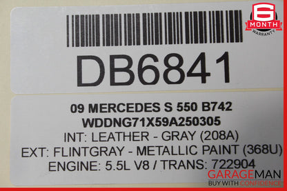 07-09 Mercedes S550 CL550 Engine Cooling Radiator A/C Condenser Shroud Assembly