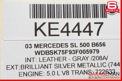03-12 Mercedes R230 SL500 SL55 AMG Front Left Door Control Module 2308200126 OEM