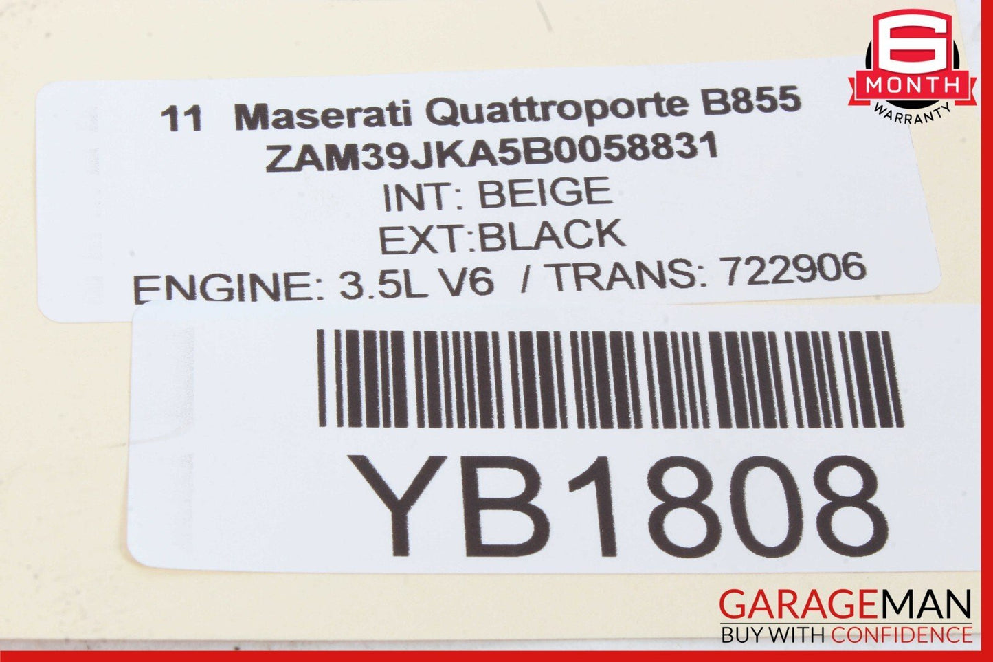 09-13 Maserati Quattroporte S Front Right or Left Seat Headrest Head Rest OEM