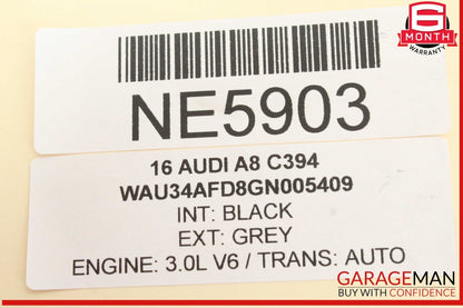 11-18 Audi A8 Front Right Passenger Side Exterior Door Handle Gray 4H0837886 OEM