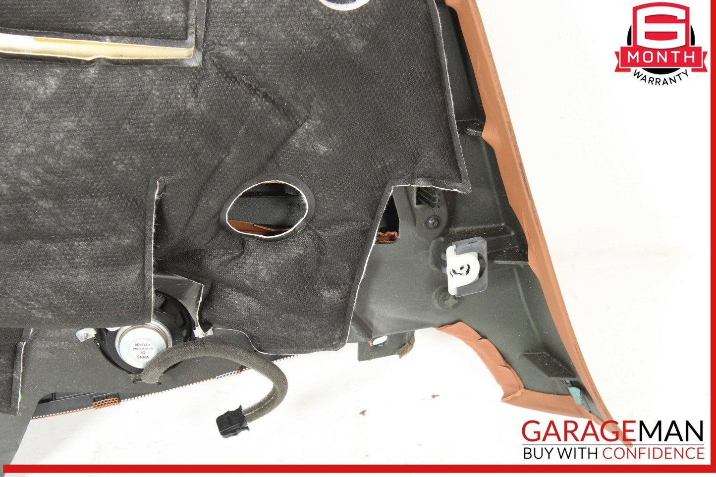 07-11 Bentley Continental GTC Rear Right Side Interior Door Panel Brown OEM