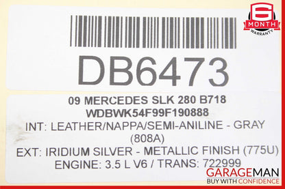06-11 Mercedes R171 SLK300 722.9 7G Automatic Transmission Assembly 722.999 35k
