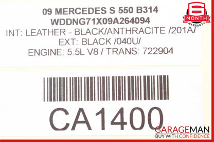 07-13 Mercedes W221 S550 Rear Right Side Airmatic Suspension Shock Absorber OEM