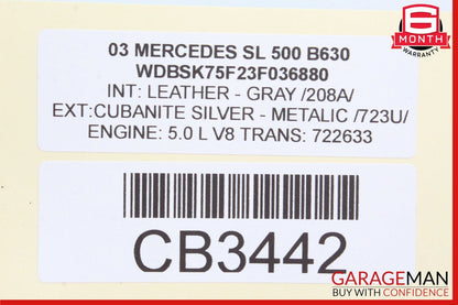 03-06 Mercede R230 SL500 SL55 AMG Front Left Hydraulic Shock Strut Absorber OEM
