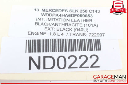 12-16 Mercedes R172 SLK250 SLK350 Front Left Side Door Rear View Mirror Black