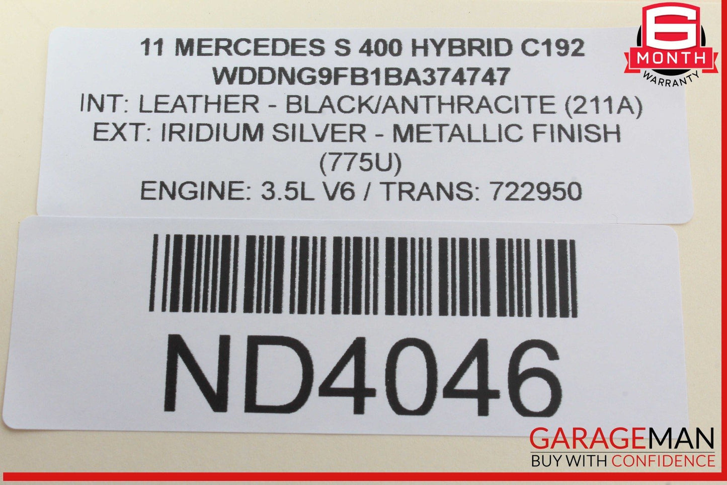 07-13 Mercedes W221 S400 Rear Left Side Exterior Door Handle Keyless Go OEM