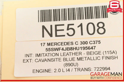 14-20 Mercedes W205 C300 Rear Trunk Tailgate Release Open Handle w/ Camera OEM