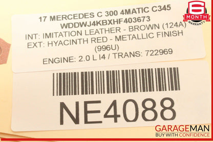15-20 Mercedes W205 C300 4MATIC Rear Right or Left Lower Rearward Control Arm