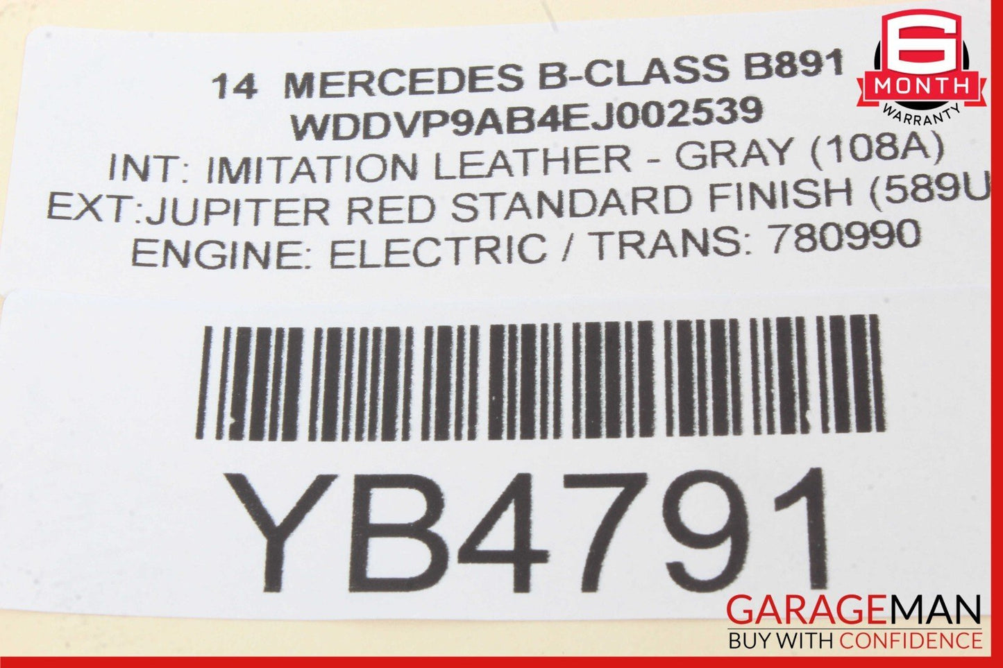 14 Mercedes B-Class W242 W246 B250 Front Right Side Sun Visor A0068173420