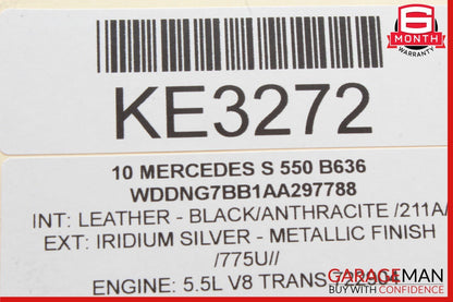 07-13 Mercedes W221 S550 S450 Rear Left or Right Window Control Switch OEM