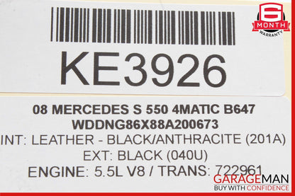 07-09 Mercedes W221 S550 S450 S63 AMG Ash Tray Ashtray Lighter Trim OEM