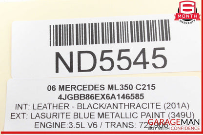 06-08 Mercedes W164 ML350 GL450 Speedometer Odometer Instrument Cluster OEM
