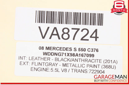 07-09 Mercedes-Benz W221 S550 Rear Trunk Fuse Box Module 2215450801