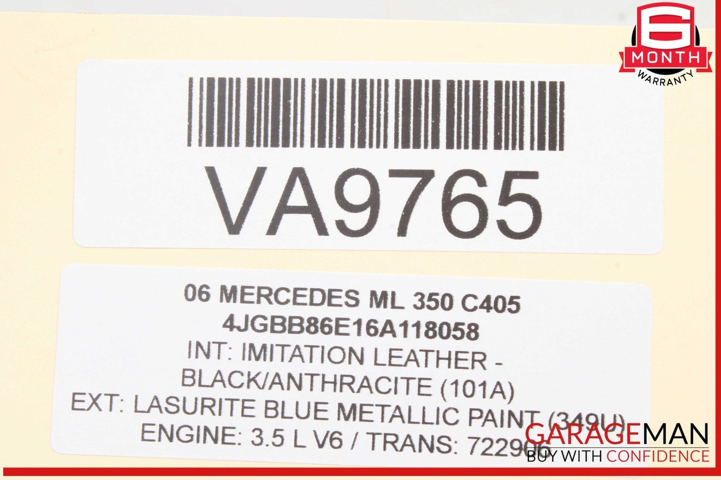 06-12 Mercedes W164 ML350 GL450 Windshield Washer Fluid Reservoir Tank Bottle