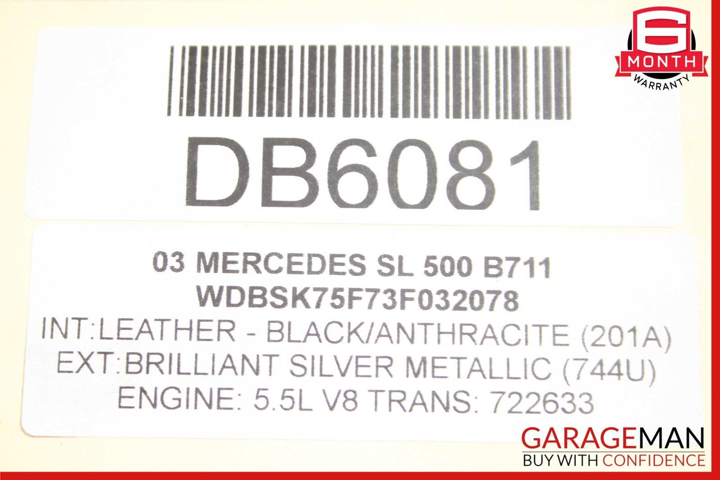 03-06 Mercedes R230 SL500 SL55 AMG Power Steering Rack And Pinion 2304600800 OEM