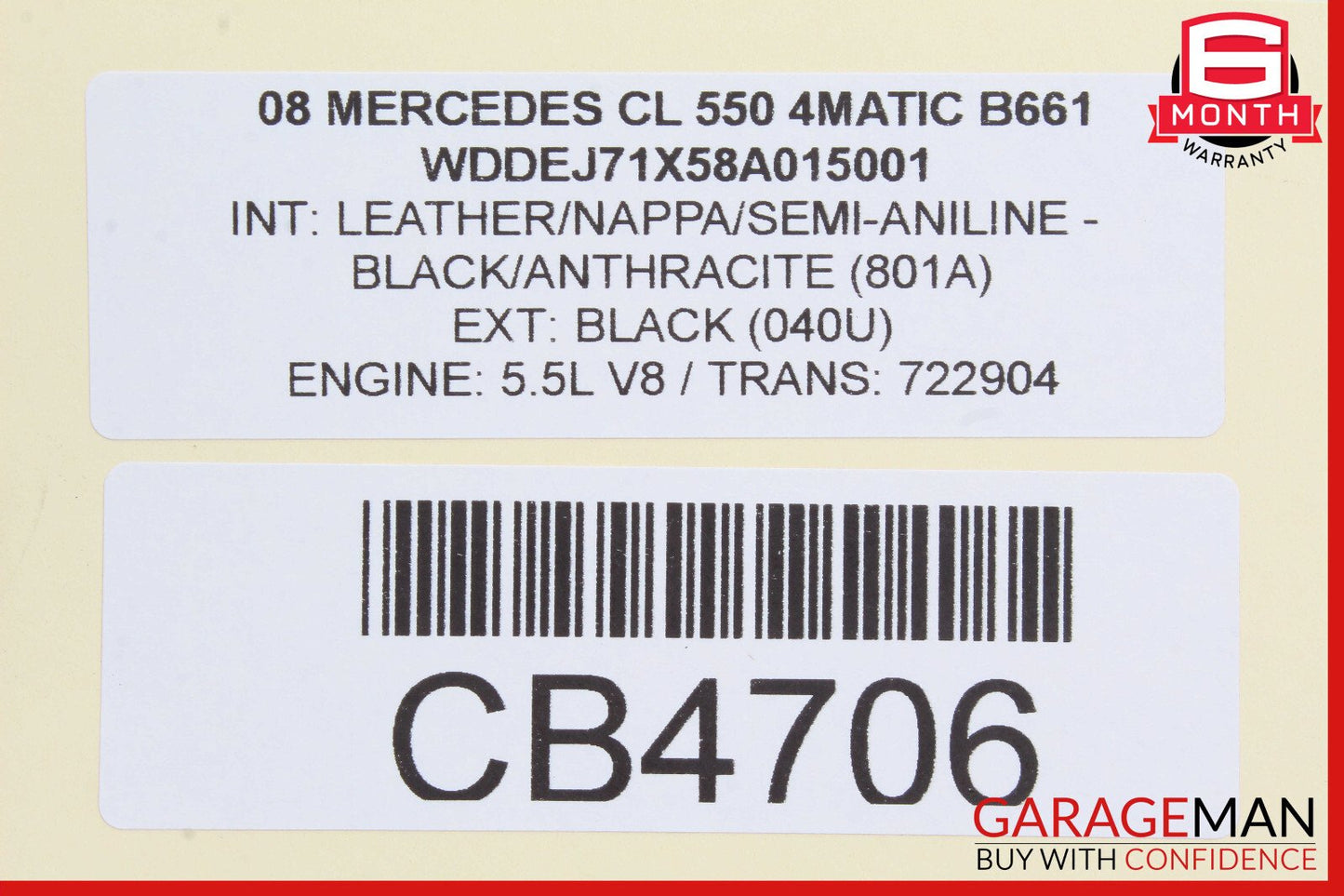 07-14 Mercedes W216 CL550 CL65 AMG CL600 Front Right Window Regulator Motor OEM