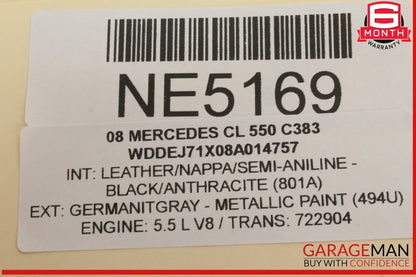 07-14 Mercedes W216 CL550 Front Right Passenger Side Exterior Door Handle OEM