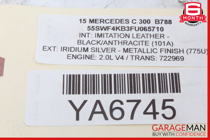 15-20 Mercedes W205 C300 GLC350e E300 M274 2.0L ECU ECM Engine Control Module