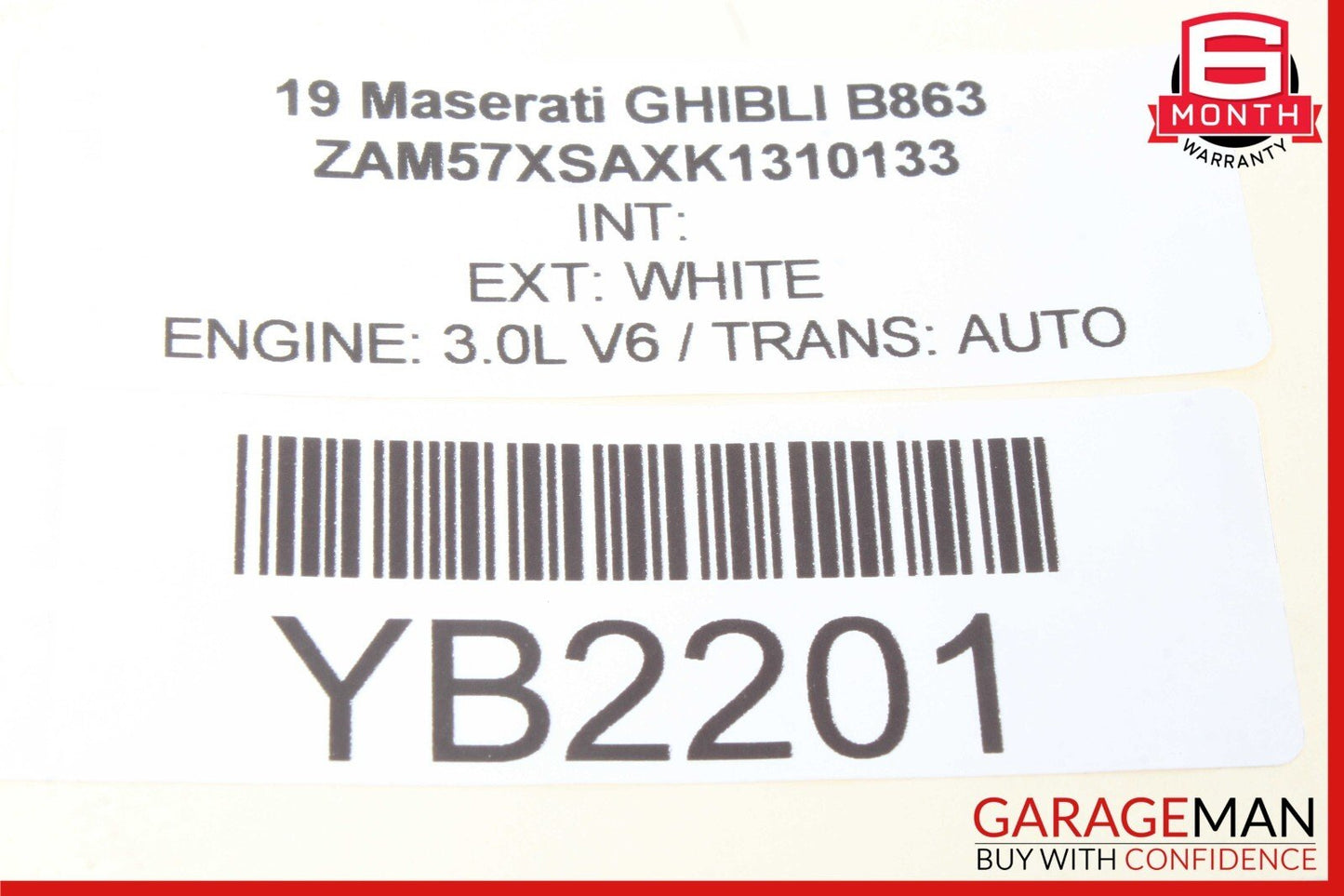 2014-2019 MASERATI GHIBLI V6 ENGINE MOTOR COVER OEM