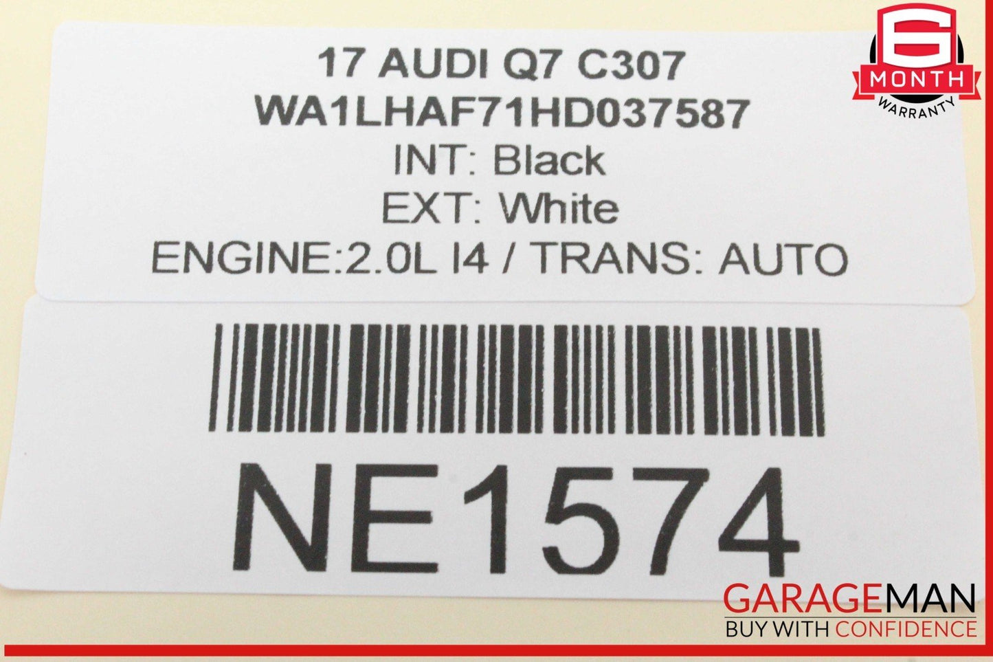 17-24 Audi Q7 Right Passenger Side Exterior Door Handle White 4M0837886A OEM