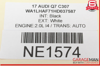 17-24 Audi Q7 Right Passenger Side Exterior Door Handle White 4M0837886A OEM