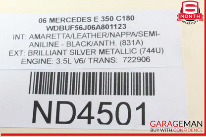 05-13 Mercedes W211 E350 ML350 Front Right Engine Timing Chain Cover Plate OEM