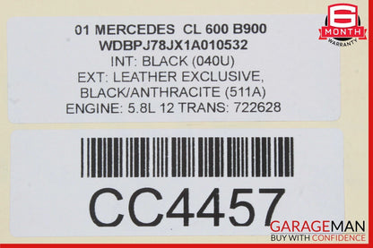 00-06 Mercedes W215 CL600 S55 AMG Power Steering Gear Rack & Pinion Assembly OEM