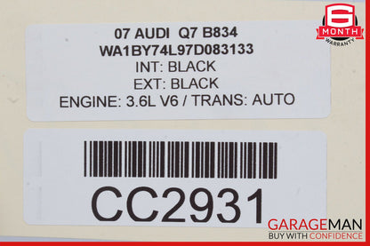07-10 Audi Q7 Rear Exhaust Muffler OEM