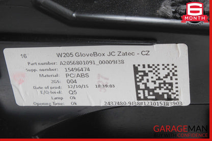 15-21 Mercedes W205 C300 C400 Dashboard Glove Box Compartment Tray OEM