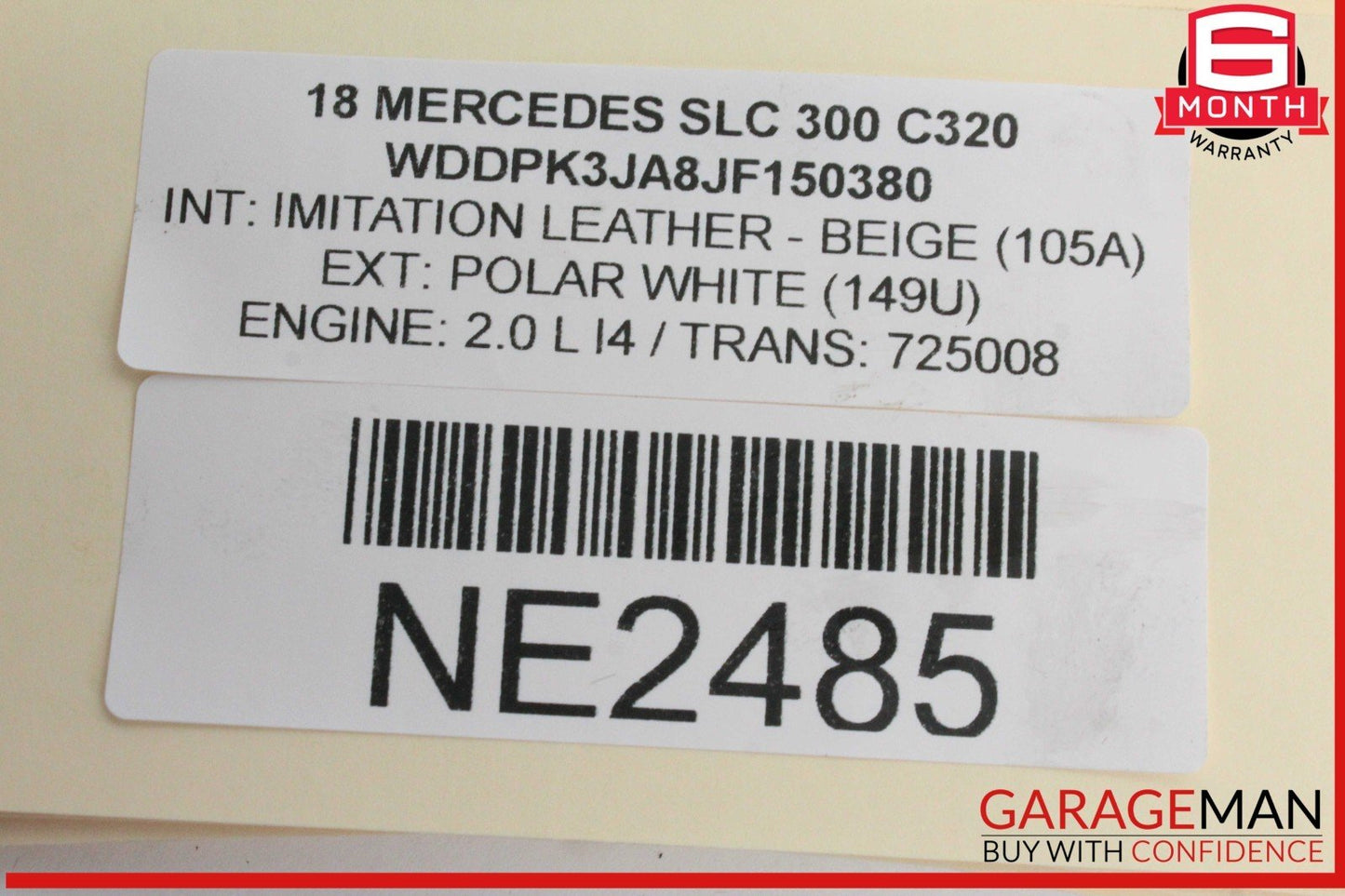 12-20 Mercedes R172 SLC300 SLK350 Left Convertible Top Main Drive Lift Cylinder