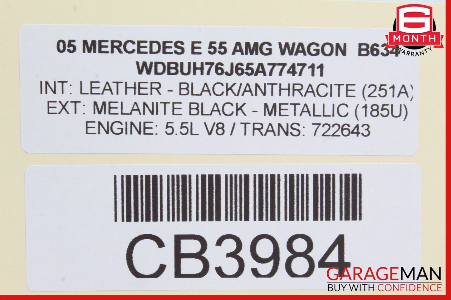03-09 Mercedes W211 E55 AMG E550 Rear Left Side Door Window Regulator Motor Unit