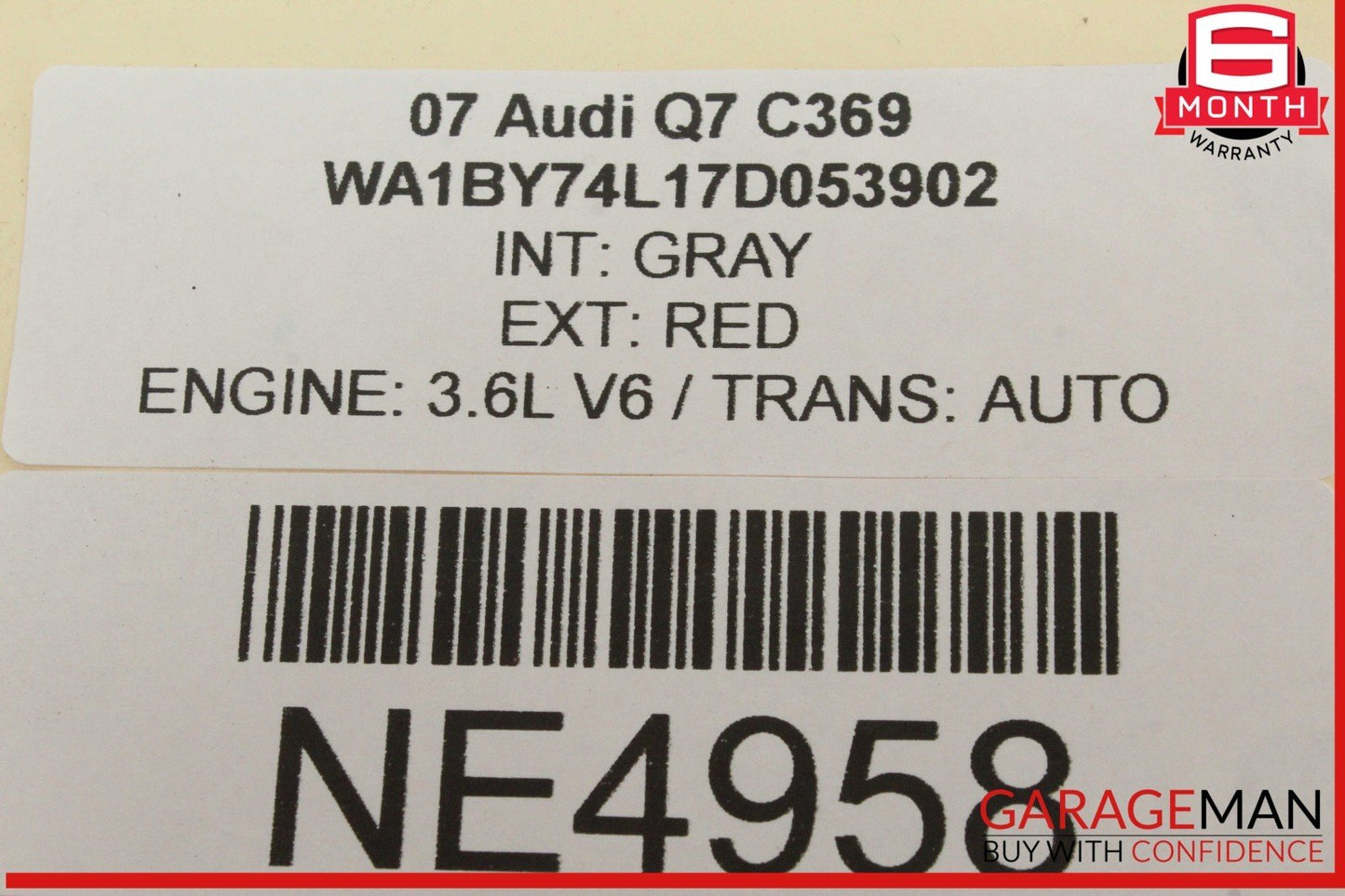 07-09 Audi Q7 Front Right Passenger Side Bumper Turn Signal Marker Light OEM
