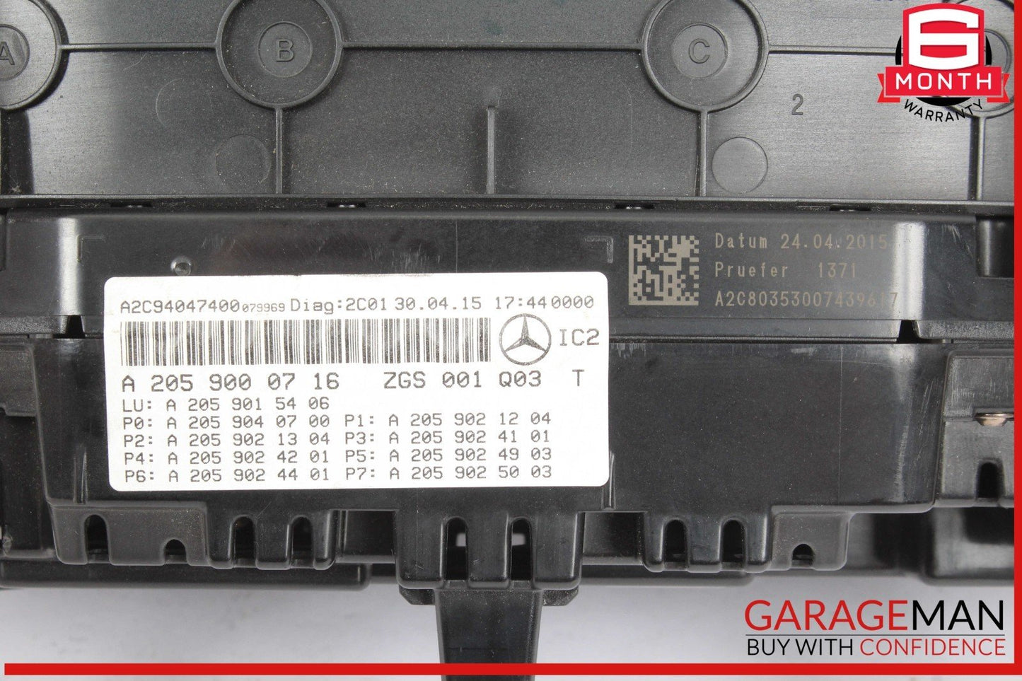 15-18 Mercedes W205 C300 Speedometer Odometer Instrument Cluster Gauge OEM