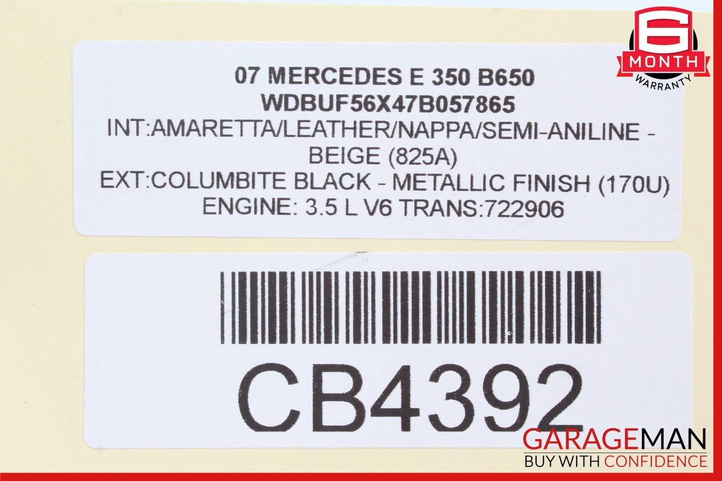03-09 Mercedes W211 E320 E350 E550 Upper Radiator Support Frame Bracket Bar OEM