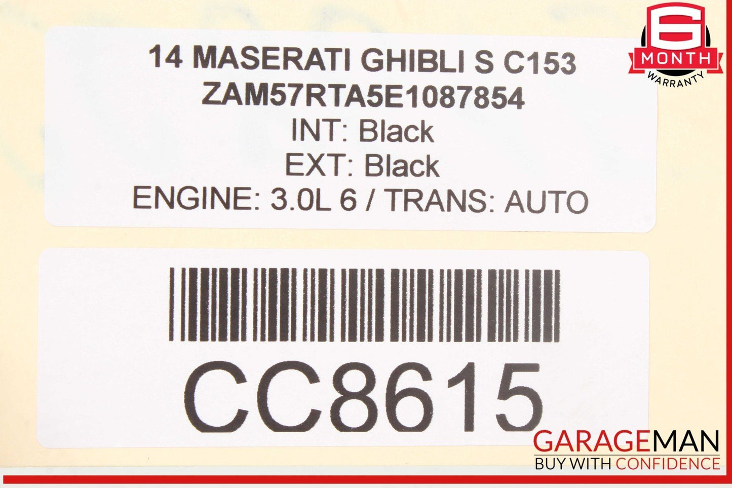 14-24 Maserati Ghibli S Rear Bumper Reinforcement Impact Crash Rebar Bar OEM