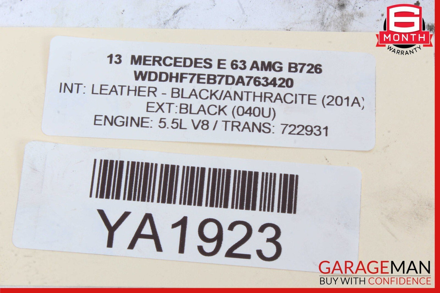 10-18 Mercedes W212 E63 AMG E550 Rear Right Spindle Knuckle Hub Bearing OEM