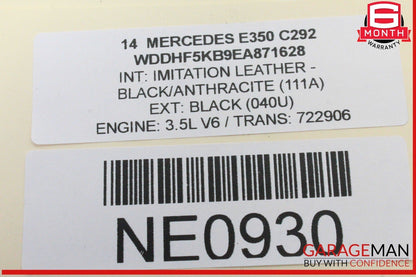 14-17 Mercedes W212 E350 E400 Ignition Switch Control Module w/ Key 2189053501