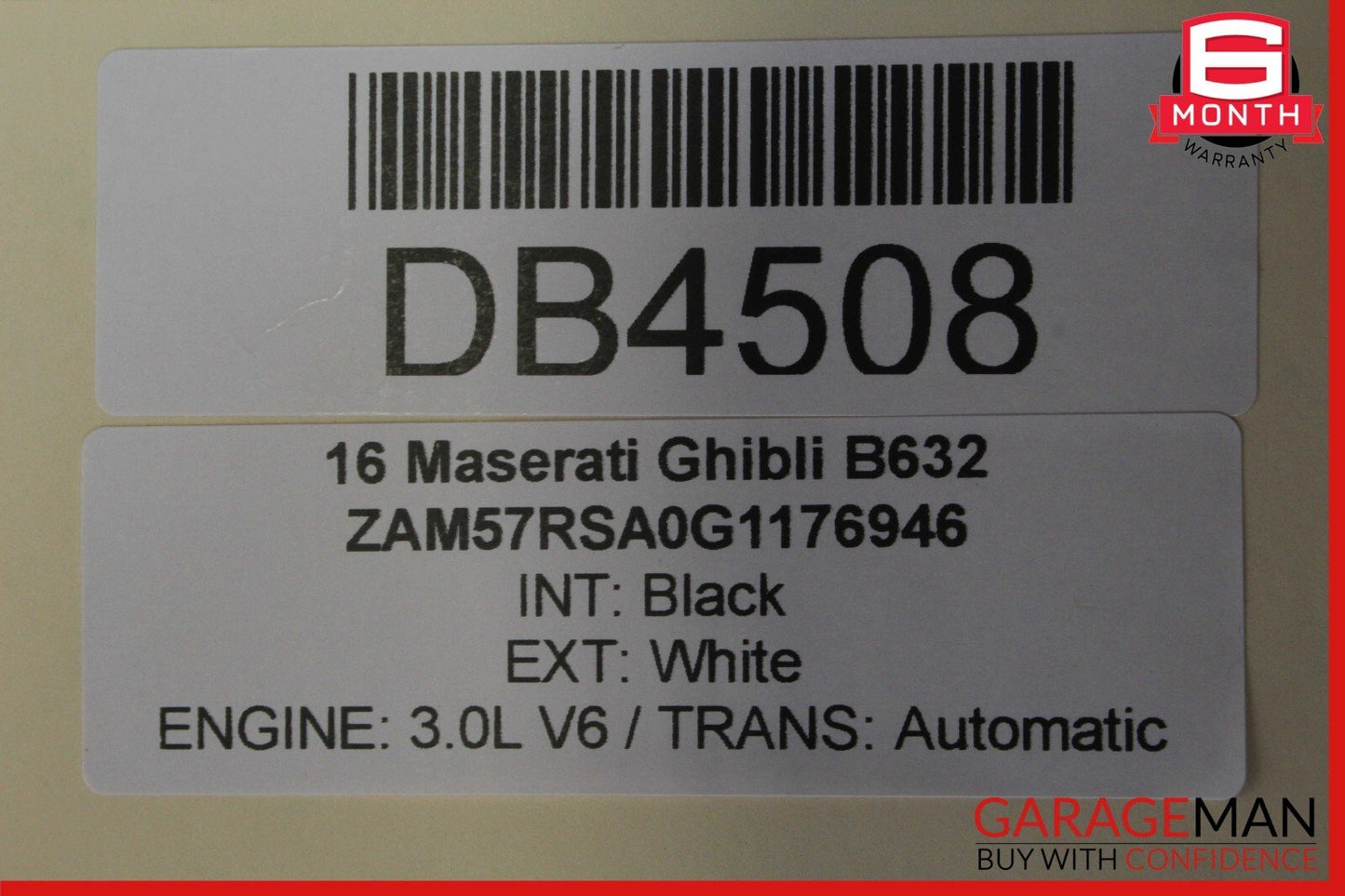 14-17 Maserati Ghibli M157 Front Left Side Exterior Door Shell Panel White