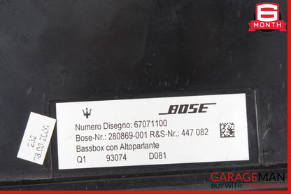 03-19 Maserati Quattroporte Front Bose Subwoofer Sub Woofer Sound Speaker OEM
