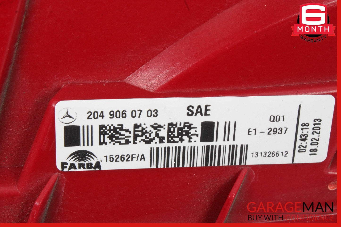 12-14 Mercedes W204 C350 C250 C300 Rear Right Side Tail Light Lamp LED